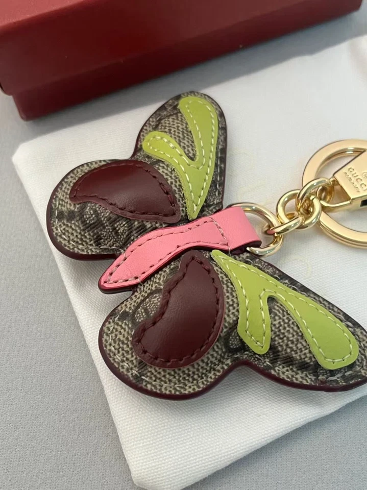 GUCCI Novedad Dije Hecho a Mano Mariposa Llavero Regalo Llavero con Caja Nueva Foto 4 de 4