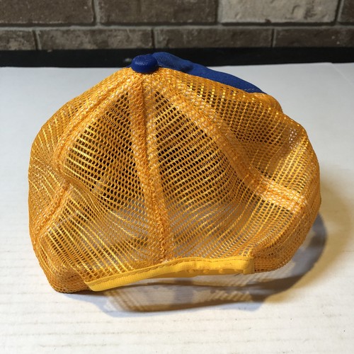 Vtg New Era Los Angeles LA Baseball Cap Trucker Snap Dupont Blue Gold FTZ - Picture 3 of 5