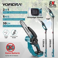 YOFIDRA® 8Zoll Teleskopisch Kettensäge 2IN1 Astkettensäge mit Automatischer Öler