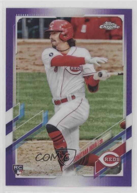 2021 Topps Chrome Update Target Purple Refractor Jonathan India #USC74 0l1