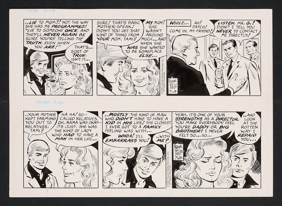 Original Art for the Winnie Winkle Comic Strip (7/19 & 7/20 1995) by Frank Bolle Comic Art