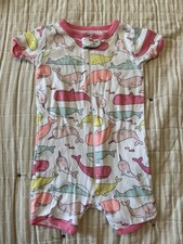 Baby Toddler One Piece Pajamas 18-24 Months Carter’s Short Sleeve Sip Up Whales