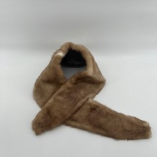 Vintage Honey Brown Mink Fur Stole Collar Wrap Luxury Evening Wear 42 Inch