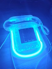 Vintage Roxanne Landline Corded Phone Number 9221-8 Neon Blue