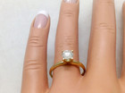 1.30Ct Genuine Diamond  Round Engagement Ring Earth Mined Solid 14K Yellow Gold — photo 9