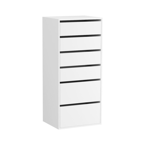 Artiss Chest of 6 Drawers Dresser Tallboy Storage Cabinet White - Picture 3 of 8
