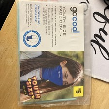 Go Cool Youth Size Face Cover Aqua Washable Breathable Brand New 9pc