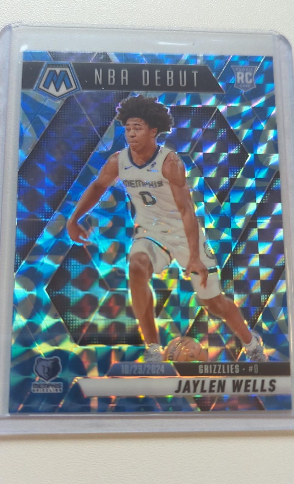 2024-25 Panini Mosaic - NBA Debut Jaylen Wells #260 Reactive Blue Prizm (RC)