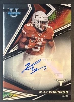 Bijan Robinson 2022 Bowman Best University #BA-BR Auto Rookie RC Falcons