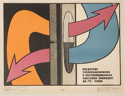 Original Vintage Retro Sowjetische UdSSR Klimaanlage Design Cool Art Poster