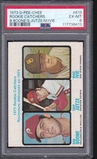 1973 O-Pee-Chee #613 BOB BOONE, Skip JUTZE & Mike IVIE RC EX-MT Graded PSA 6
