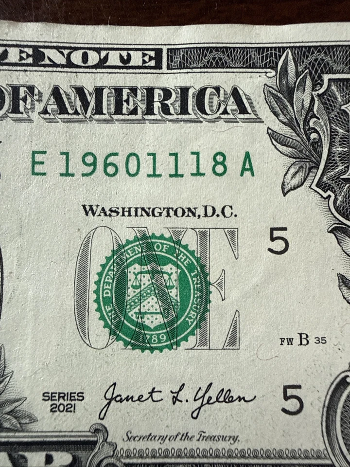 Birthday Anniversary  November 18 1960 E 19601118 A 2021 $1 Dollar Bill  - Image 2 of 4