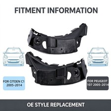 FOR CITROEN C1 PEUGEOT 107 2005 -2014 NEW FRONT BUMPER BRACKET SET LEFT & RIGHT