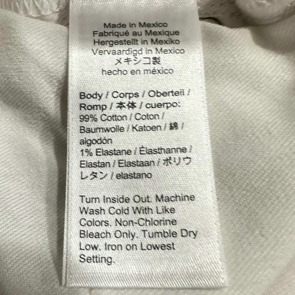 J.Crew Slim Wide Leg Jeans Women's 31T Tall White Raw Hem Full Length NWT - Image 4 of 4