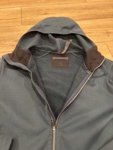 Men's Lululemon Fleece Back Soft Shell Jacket Coat Medium XL Men EUC Teal Green - Picture 2 of 8