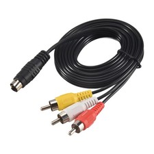1.5M 4.9ft 3 Male to 4 Pin S-Video Male PC Conversion Cable G7Y31968