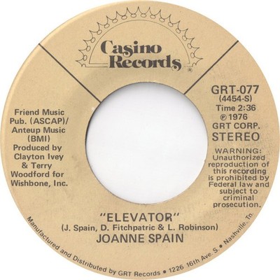 Joanne Spain - Elevator - Used Vinyl Record 7 - G8100z