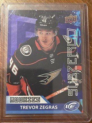 Trevor Zegras 2021-22 Upper Deck Ice Subzero Rookie Parallel Variation SP #V-56
