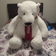 Coca Cola Polar Bear Plush Stuffed Animal Toy Collectible 36"