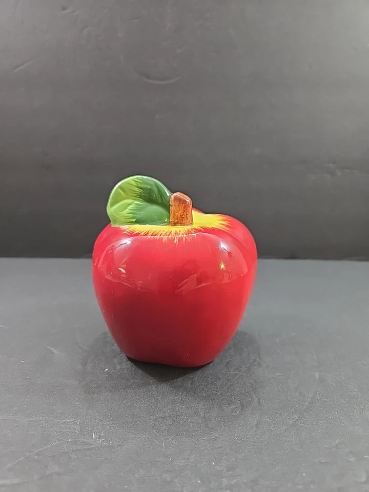 Soporte de esponja exfoliante rojo manzana cerámica brillante Foto 4 de 4