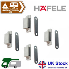 Hafele White Magnetic Catch x 4 Screw Fix Toilet Wardrobe Door Motorhome HA70211