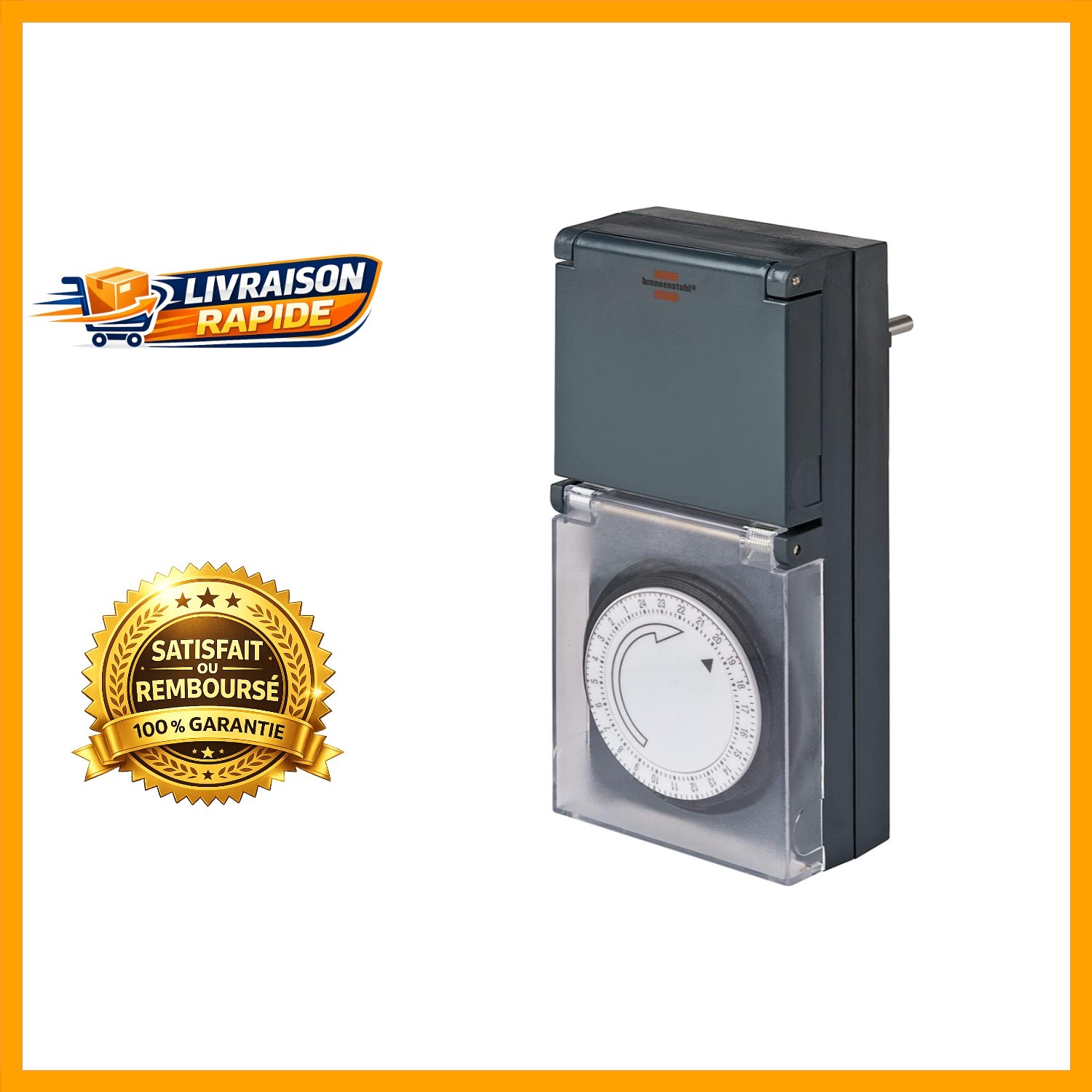 Minuterie mécanique Brennenstuhl 1506460 pour couper les appareils en veille