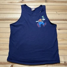 Vintage 90s Disney Designs Goofy Spell Out Double Sided Tank Top Size Large