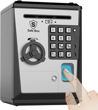 Kids Safe Bank - Piggy Bank with Password and Fingerprint Lock, Voice Money Bank