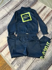 New Nike Boys 2pc Jogger Set Jacket Sweatpants Blue Force Logo Sz 6 Medium