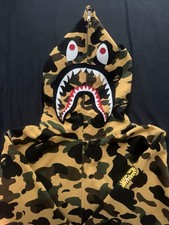 Bape Men's Camouflage Full Zip Hoodie Brown Size Medium New with Tags