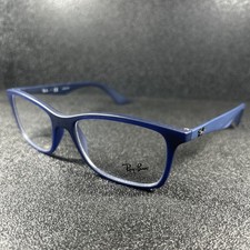 New Ray Ban RB7047 5450 Eyeglasses Matte Blue 56-17-145 Authentic Designer Light