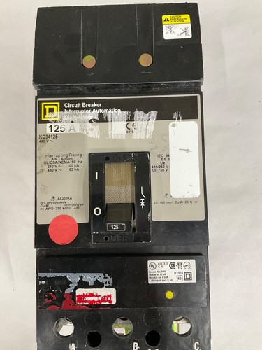 SQUARE D KC34125 - 125A AMP 3P POLE 65kA ~ 480V - Picture 4 of 4