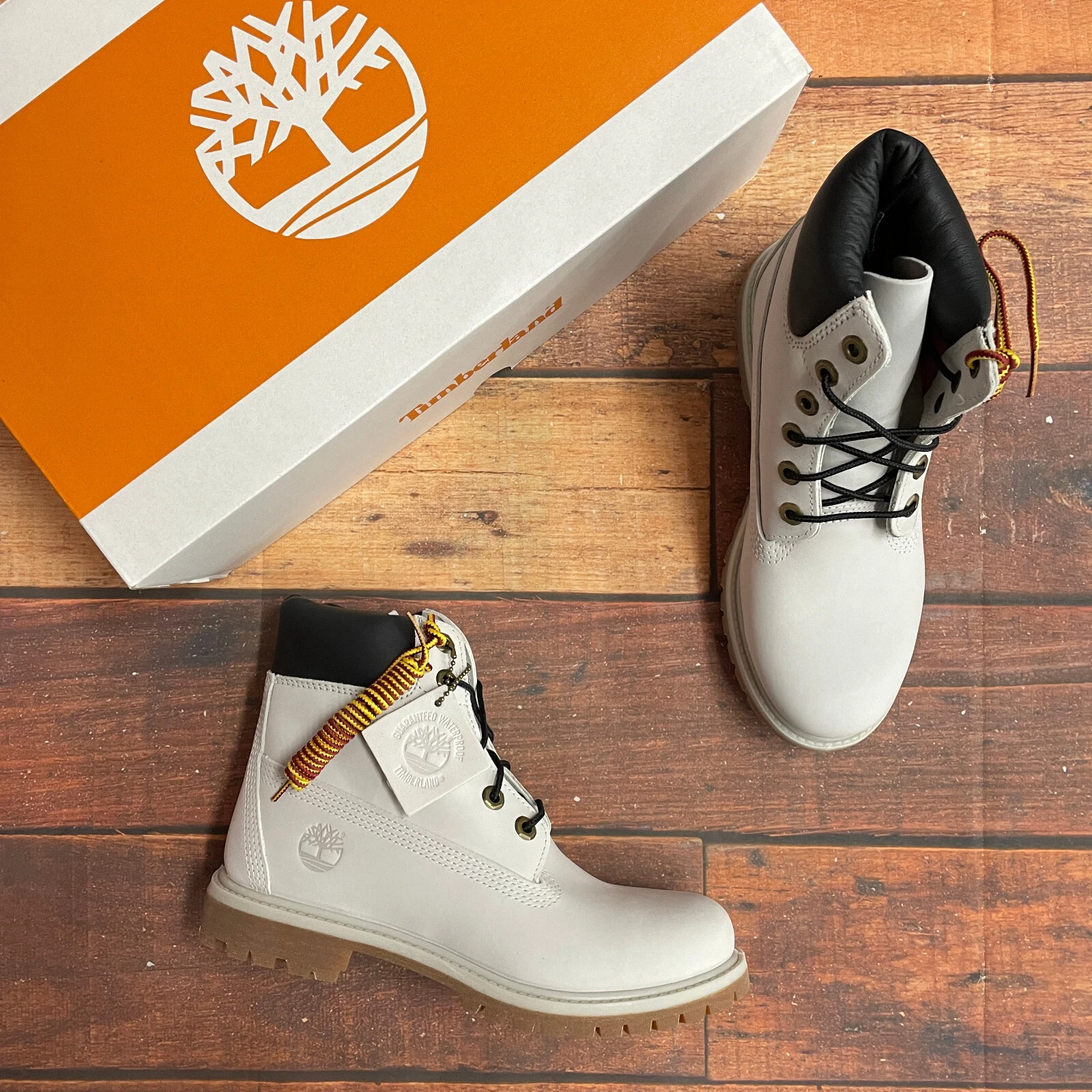 Timberland Stivali Donna Premium 6" Impermeabili Grigio Chiaro A5SS3