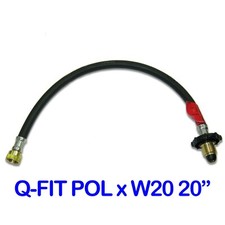 LPG HOSE HAND Q-FIT POL X W20 PIGTAIL GAS PIPE 500mm 0.5m LP BOTTLE CONNECTION