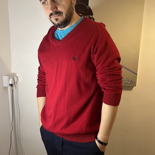 Ralph Lauren Chaps Sweater Mens XL Red Cotton Cashmere Pullover Sweatshirt - Bild 2 von 8