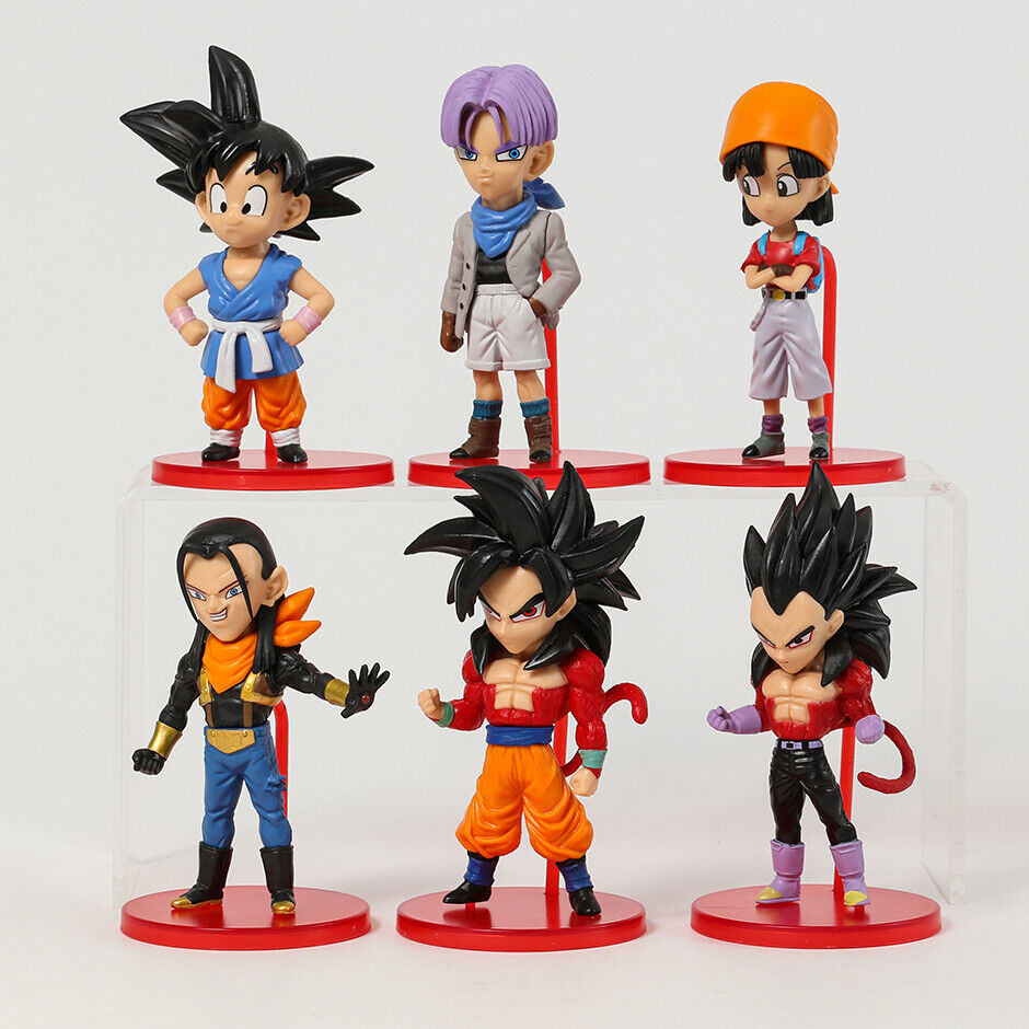 Dragon Ball Z 66 Action Trunks, Goku, Vegeta & Goku Black Set of 4 Action  Figures 