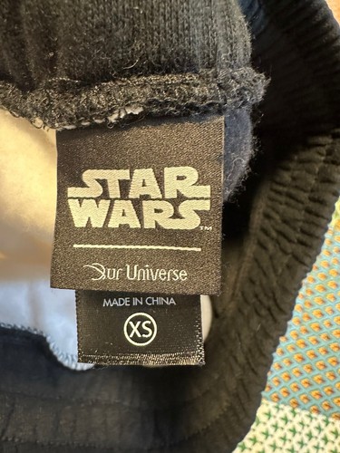 Our Universe Star Wars Doodles XS Youth Black White ColorBlock Joggers Box Lunch - Picture 5 of 6