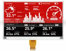 7.5 inch e-Ink 800x480 e-Paper Display Panel Red White Black SPI 