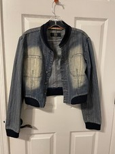 Marithe Francois Girbaud Cropped Denim Jean Jacket Size S