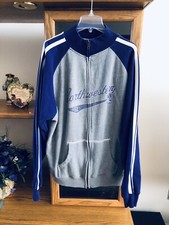 Vintage Northwestern Wildcats, Grey and Purple Zip Up Sweatshirt, Size XXL