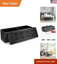 Storage Ottoman Bench – for Living Room, Hallway, End of Bed, Bedroom Bench 4...