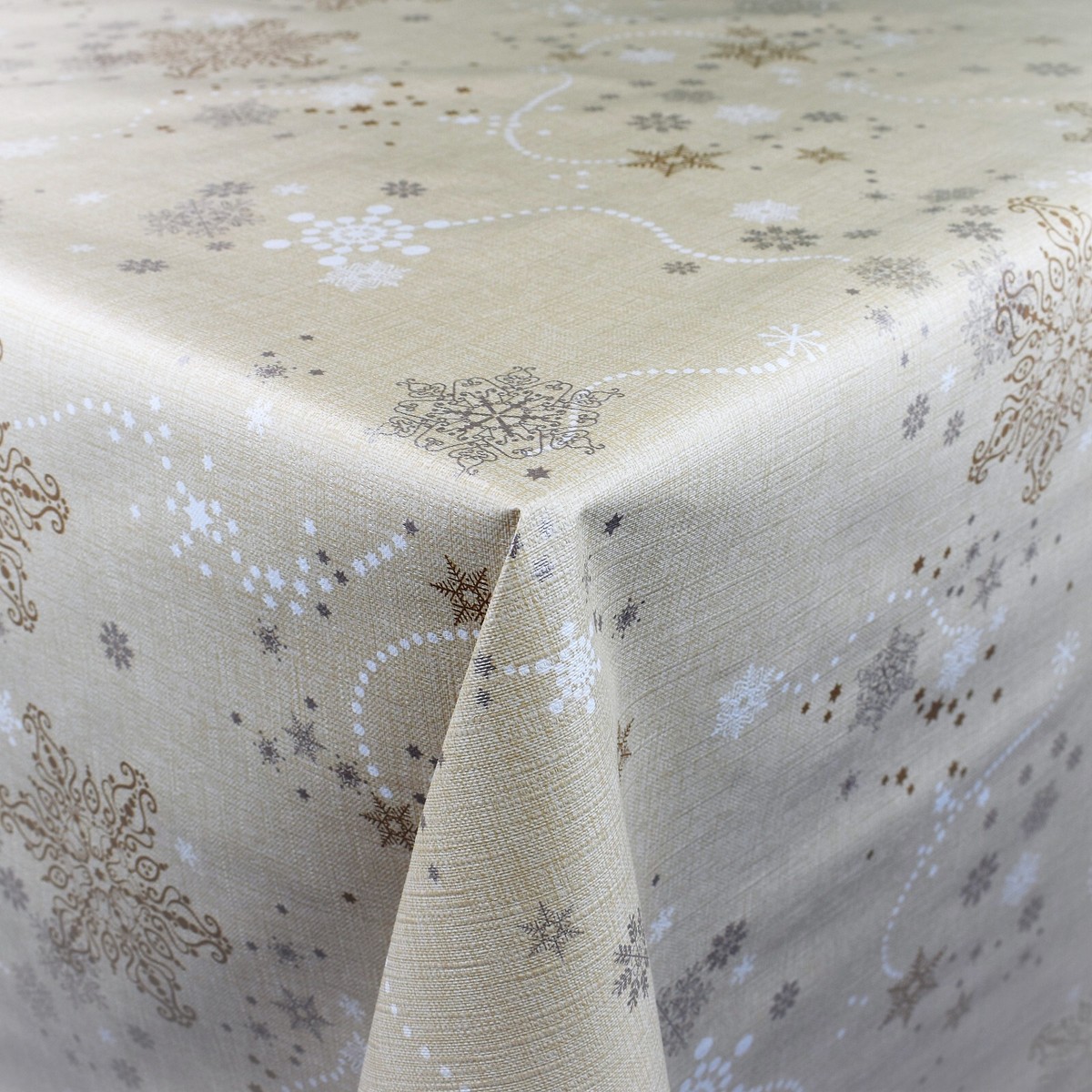 KEVKUS Nappe En Toile Cirée De 160 Cm De Largeur B8987-01 - Motif Père Noël - Cadeau Au Choix - Rectangulaire - Rond - Ovale - Bord Passepoil (avec