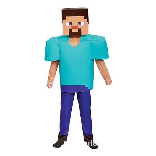 Kids Minecraft Halloween Cosplay Costume Jumpsuit Fancy Dress Party Outfit W1 - Picture 8 of 34