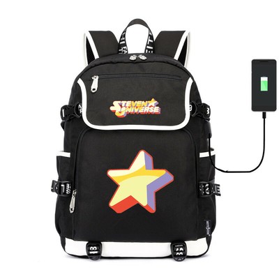 Steven Universe Greg's Star Backpack teenagers Schoolbag USB Charge Travel Bag