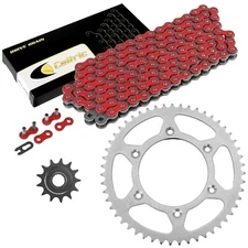 Red Drive Chain And Sprocket Kit for Honda CR125R 1987-1996 1998 1999 2002