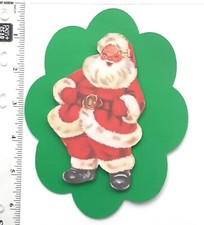 Jolly Santa Christmas Dimensional Card front Scrapbook Embellishment 805
