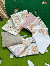 Lingettes bébé lavable motifs animaux savane , lot de 8 et plus - ATELIERSDISA