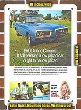 Metal Sign - 1970 Dodge Coronet 500- 10x14 Inches