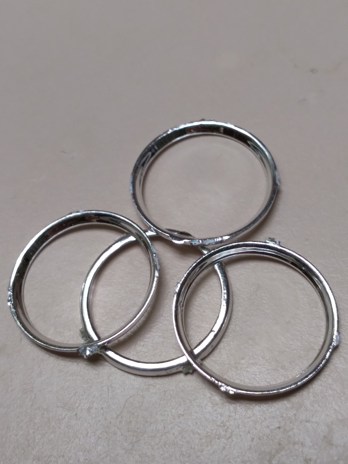 Early Ford 1/25 Scale Steelies Trim Rings Hub Caps Wheels Rims Model