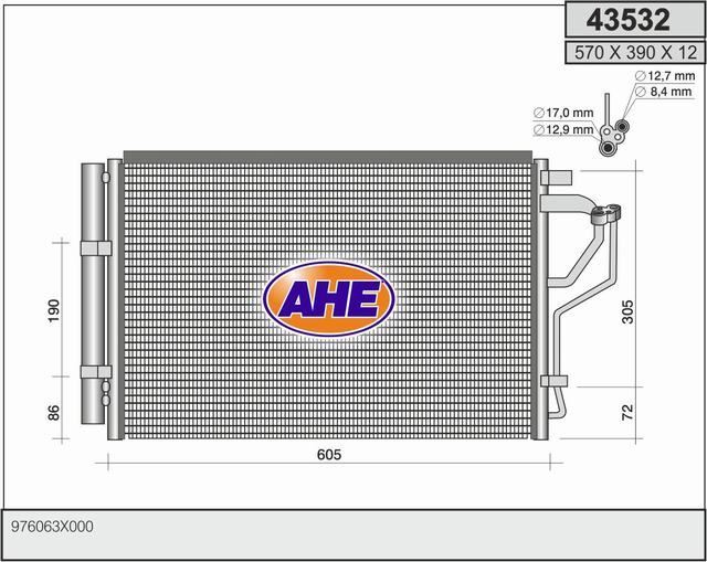 Condenseur de Climatisation pour Hyundai i30 1.4 et 1.6 GDI - Modèle i30 Break inclus